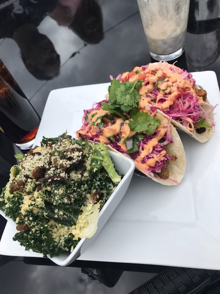 review photo of güd eats inc. Fried Avo N Shiitake Taco with Güd Caesar Salad shared by @meghanhen on 22 Apr 2019 - review