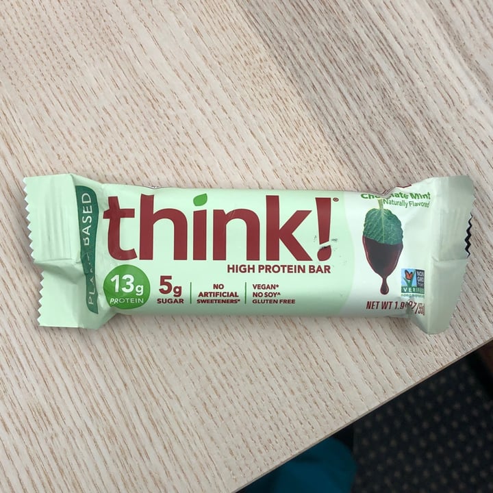 review photo of think! mint chocolate protein bar shared by @asummers0917 on 25 Sep 2021 - review