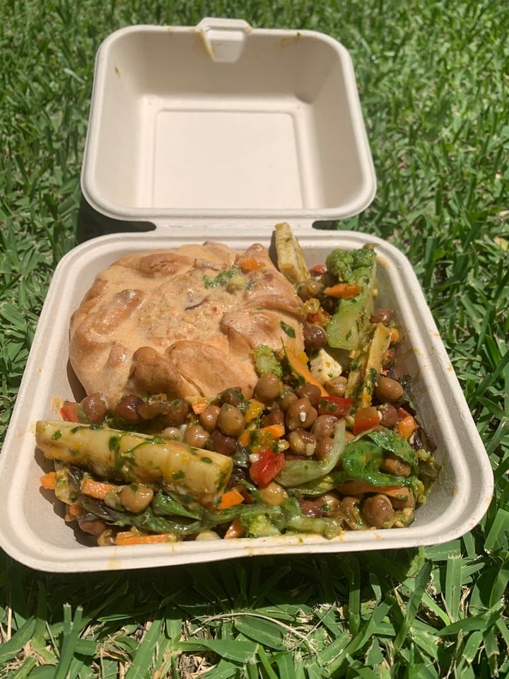 review photo of Vege Rama - Adelaide St Massman Curry Pie with Chickpea Pesto Salad shared by @plantbasedarmy on 03 Feb 2020 - review