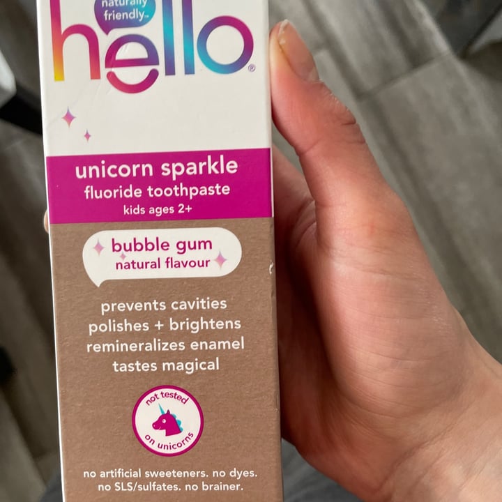 review photo of Hello Toothpaste - Unicorn Sparkle Fluoride shared by @megfan on 08 Aug 2022 - review