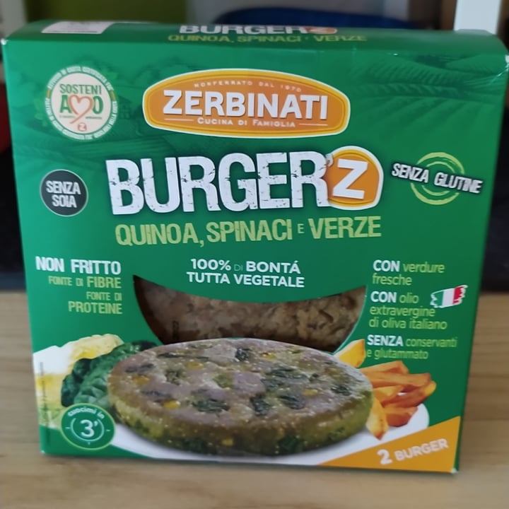 photo of Zerbinati Burger Quinoa, Spinaci, Verze shared by @fradasacco on  21 Jun 2022 - review