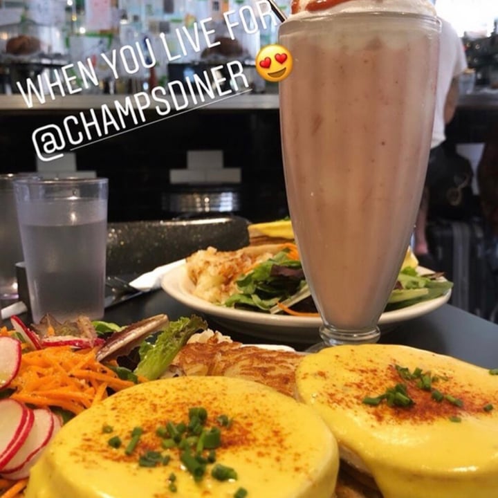 photo of Champs Diner Tofu Benedict shared by @missnarciss on  05 Nov 2020 - review