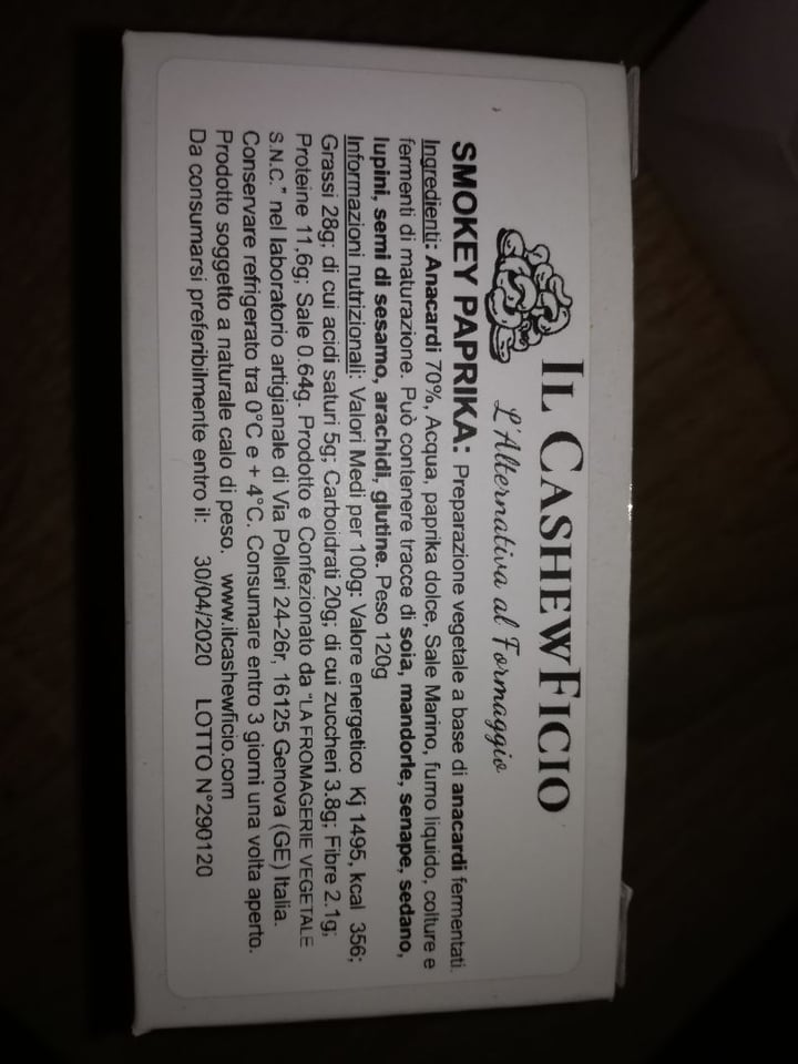 review photo of Il CashewFicio Cashewficio Smokey paprika shared by @miriamealbertoveg on 24 Mar 2020 - review