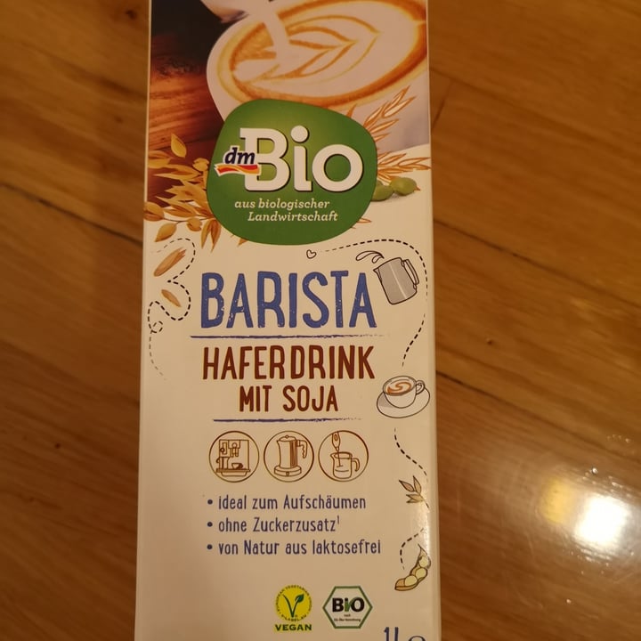 photo of dmBio Barista Haferdrink mit Soja shared by @hurricane33 on  31 Dec 2021 - review