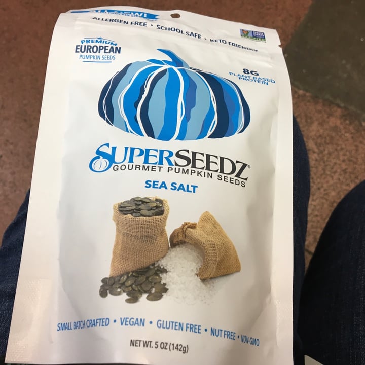 photo of SuperSeedz Gourmet Pumpkin Seeds (Sea Salt) shared by @wren-veg-crow22 on  11 May 2020 - review