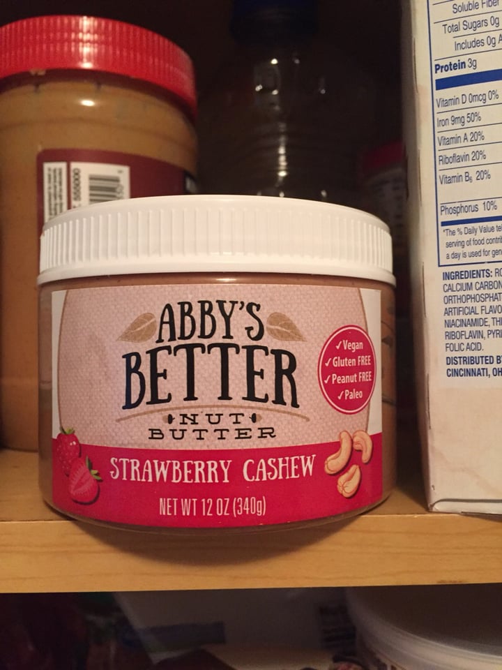photo of Abby's Better  Cashew Strawberry Butter shared by @snailisfast on  02 Dec 2019 - review