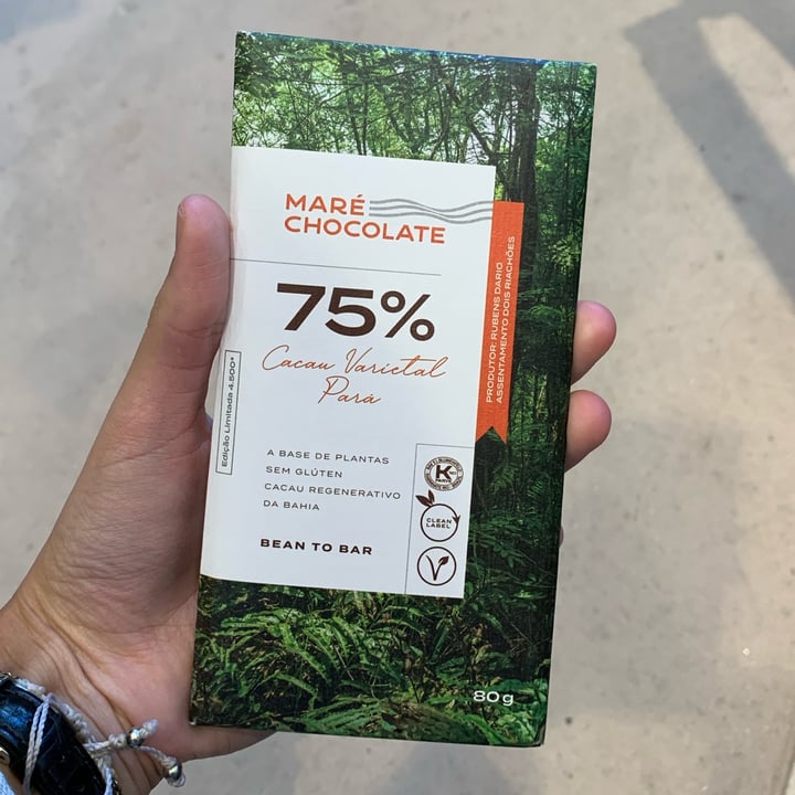 review photo of Maré chocolate 75% cacau varietal pará shared by @anaescaleira on 09 May 2022 - review