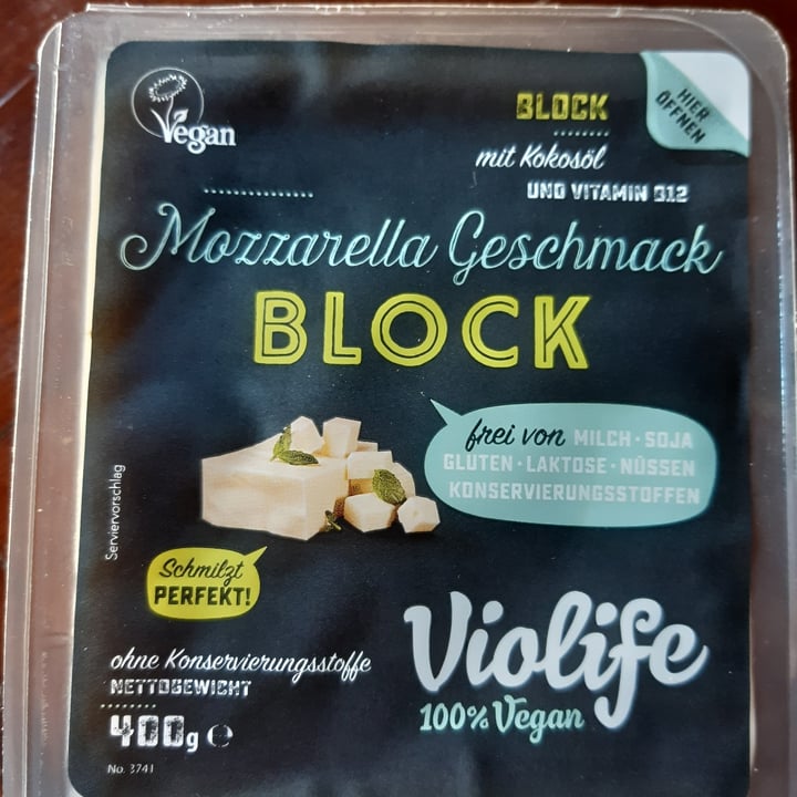photo of Violife Mozzarella Flavor Block shared by @hippiebaker on  01 Nov 2020 - review