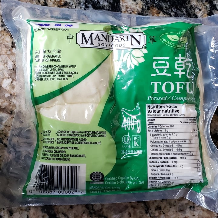 photo of Mandarin Soy Foods Pressed Tofu shared by @frosteeone on  26 Apr 2020 - review