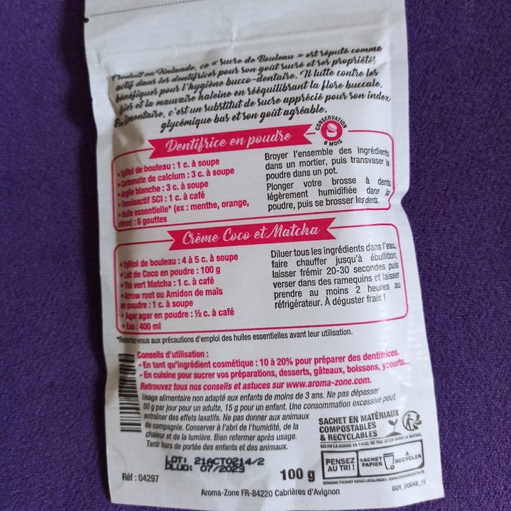 review photo of Aroma-Zone Xylitol de Bouleau shared by @samona on 23 Aug 2022 - review
