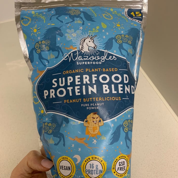 photo of Wazoogles Superfood Super food protein blend peanut butterlicious shared by @reecebez on  01 Sep 2021 - review