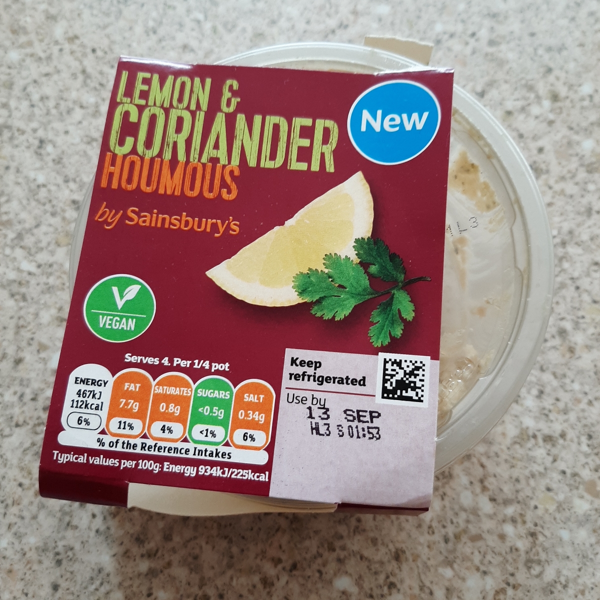 Sainsbury's Lemon & Coriander Houmous Reviews abillion