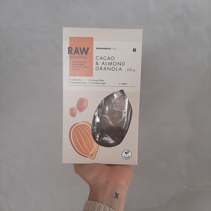 photo of Woolworths Food Raw Granola - Cacao and Almond Granola shared by @kristinmac on  15 Nov 2020 - review