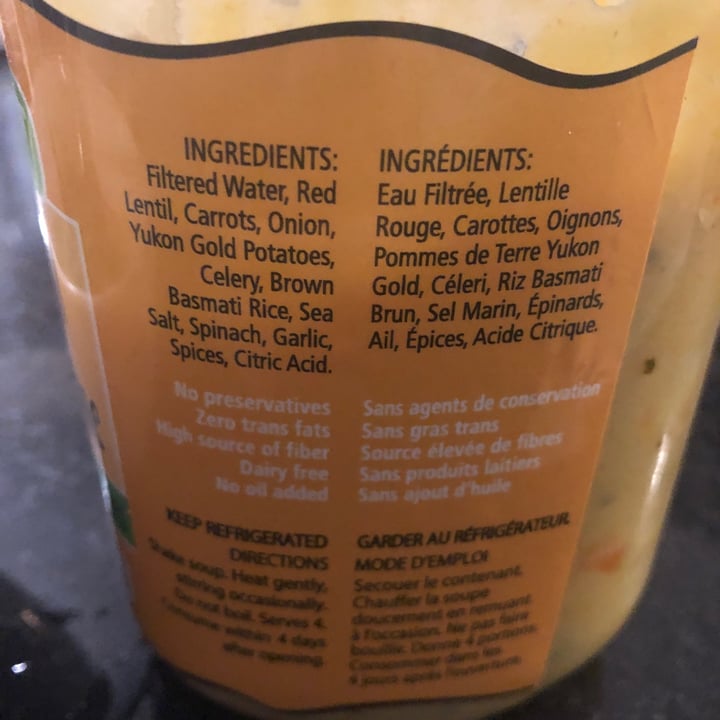 review photo of Sunflower kitchen Egyptian Lentil Soup shared by @bellabalanced on 20 Mar 2022 - review