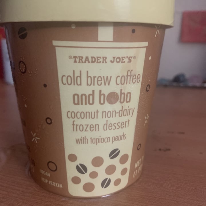 photo of Trader Joe's Cold Brew Coffee and Boba Non-Dairy Frozen Dessert shared by @vidisharai on  18 Jul 2021 - review