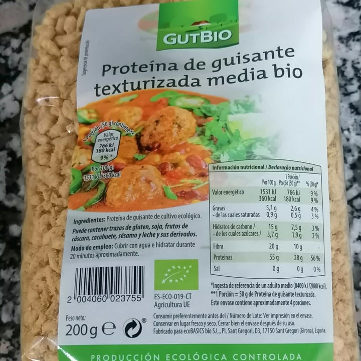photo of GutBio Proteína De Guisante shared by @olgaaa on  08 Jun 2021 - review