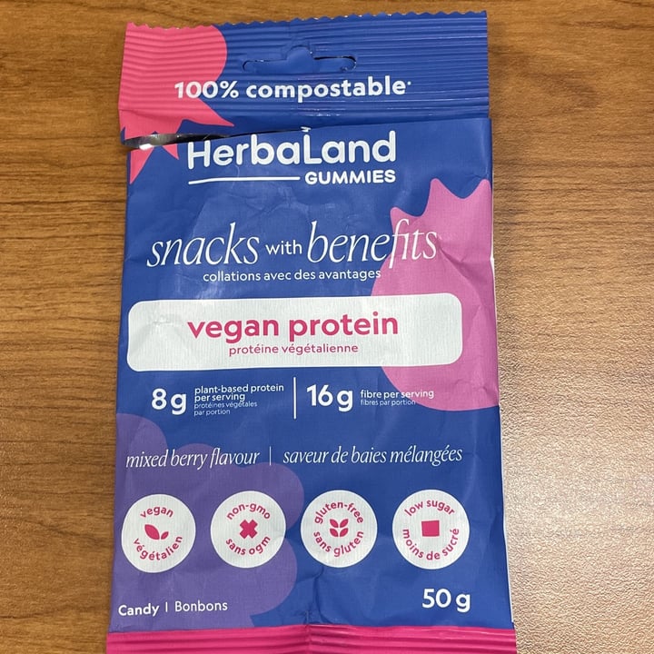 review photo of HerbaLand Vegan Protein Gummies - Mixed Berries shared by @herbelo1 on 13 Dec 2022 - review
