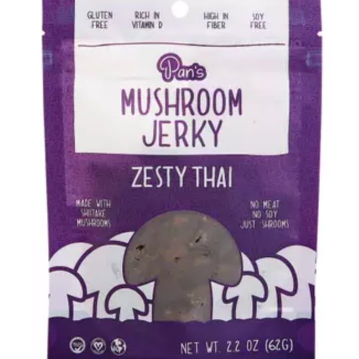 photo of Pan's Mushroom Jerky Zest thai Mushroom Jerky shared by @mistiedae123 on  12 May 2022 - review