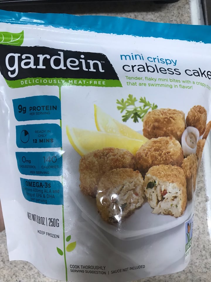 photo of Gardein Mini Crispy Crabless Cakes shared by @vegasauras on  10 Jan 2020 - review