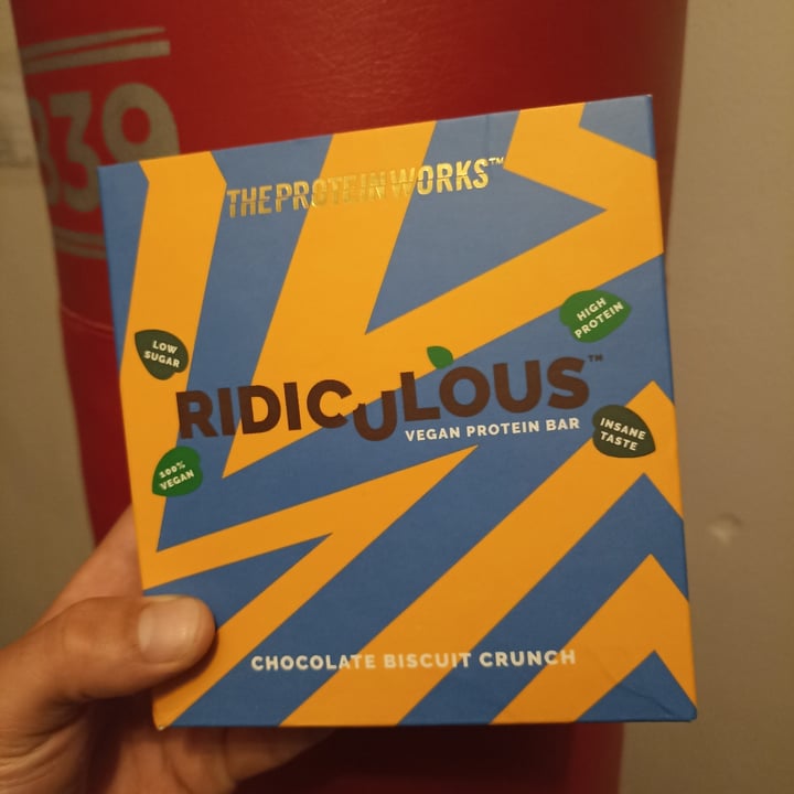 review photo of Protein Works Chocolate Biscuit Crunch Ridiculous Vegan Protein Bar shared by @earthlingmalna on 14 May 2022 - review