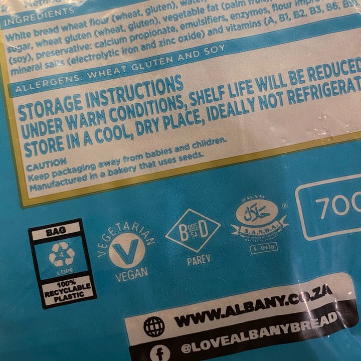 review photo of Albany Bakeries White Bread shared by @manoshapiro on 11 Mar 2022 - review