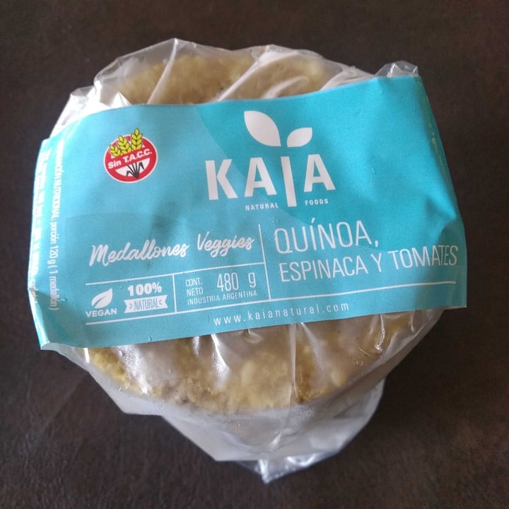 photo of Kaia Natural Foods Medallones de Quínoa, Espinaca y Tomates shared by @mik-belmonte on  08 Jul 2021 - review