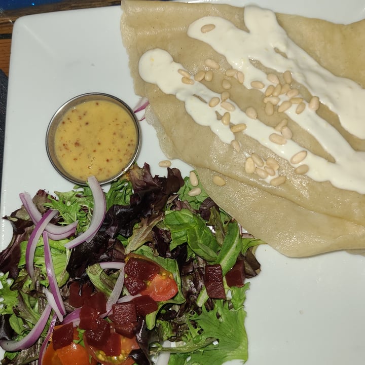 photo of Enchanted Forest Dining Experience Mushroom Truffle Crepe shared by @norcalvegan on  04 Jun 2022 - review