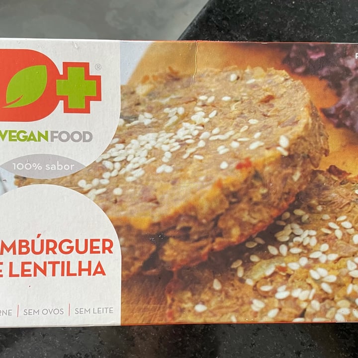 review photo of D+ Vegan food hamburguer de lentilhas shared by @crizajac on 29 Apr 2022 - review