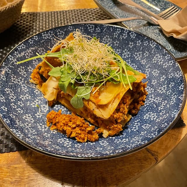 菜肴“Lasaña vegana”的照片