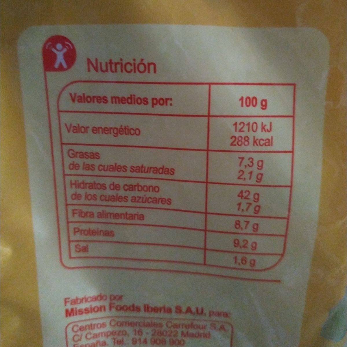 Carrefour Sensation Tortillas integrales Reviews abillion