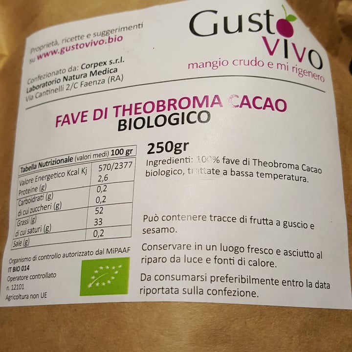 photo of Gusto vivo Fave di theobroma cacao shared by @michelaa70 on  27 Jul 2021 - review