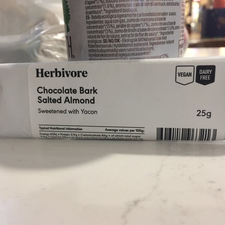 photo of Herbivore Chocolate Bark Salted Almond shared by @sylvacharm on  26 Dec 2020 - review