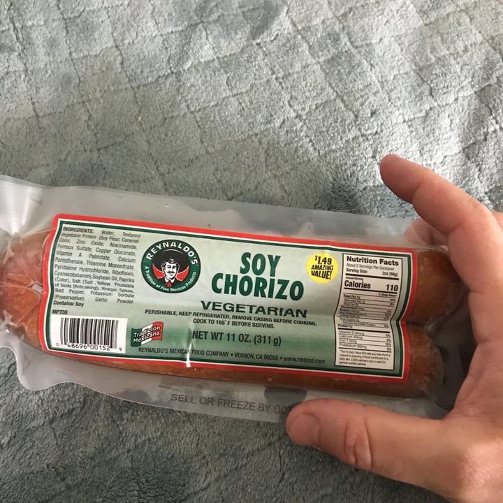 photo of Reynaldo’s Soy chorizo shared by @carlanthonydavis on  30 Jun 2021 - review