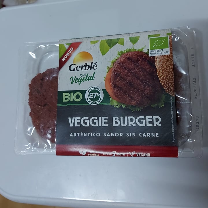 photo of Gerblé Veggie burger shared by @vegeverdeen on  11 Jan 2022 - review