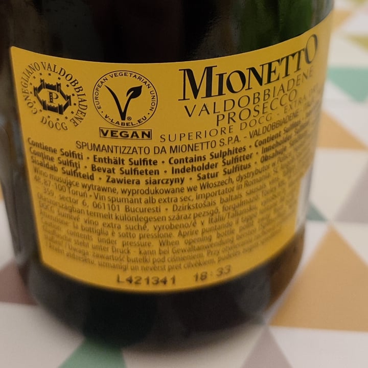 photo of Mionetto Valdobbiadene prosecco shared by @monica86 on  26 Mar 2022 - review