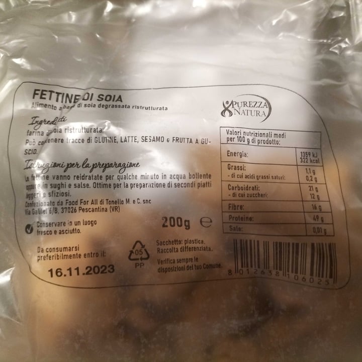 review photo of Purezza natura Fettine di soia shared by @alvizinhoveganinho on 11 Sep 2022 - review