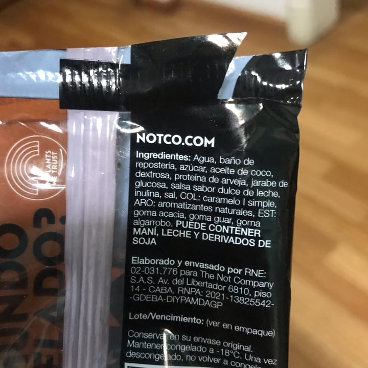 photo of NotCo Not Icecream De Dulce De Leche Tableta shared by @candeeev on  13 Nov 2021 - review