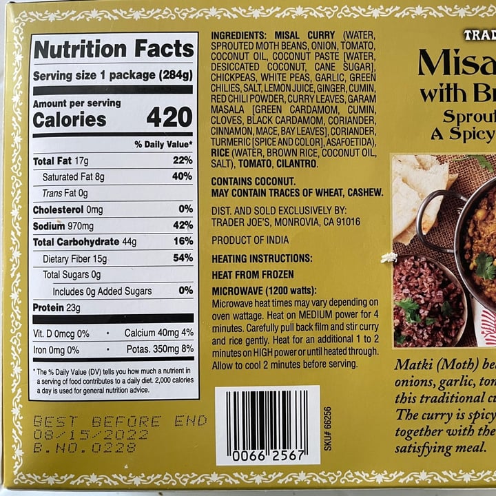 photo of Trader Joe's Misal curry shared by @j747 on  20 Apr 2021 - review