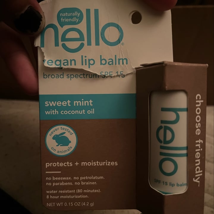 photo of Hello sweet mint vegan lip balm shared by @skeeter on  02 Sep 2022 - review