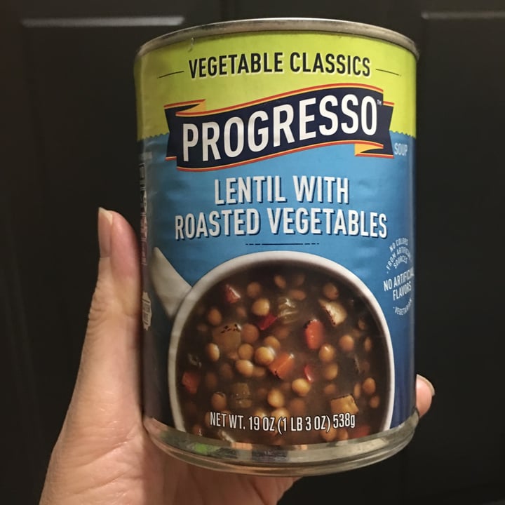 photo of Progresso Lentil with roasted vegetables soup shared by @thedarktower on  10 Jun 2022 - review