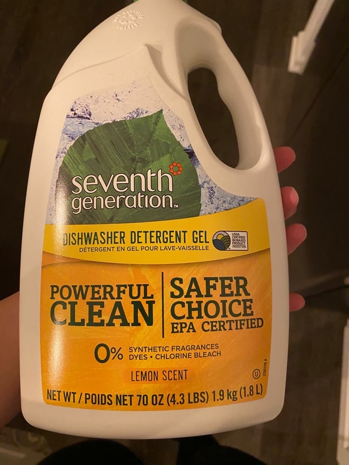 review photo of Seventh Generation Dishwasher liquid soap shared by @courtthetort on 23 Jan 2020 - review