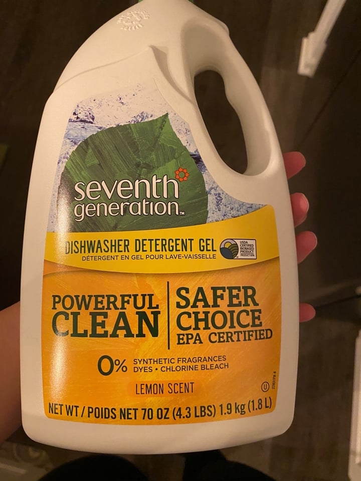 photo of Seventh Generation Dishwasher liquid soap shared by @courtthetort on  23 Jan 2020 - review