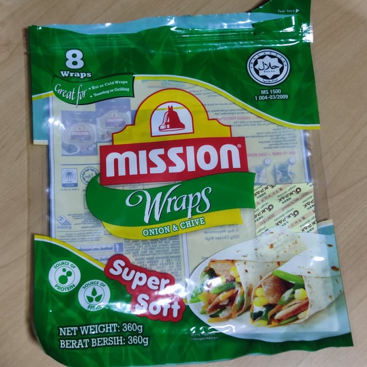 photo of Mission Foods Onion & Chive Wraps shared by @rafaelasomer on  02 Jul 2022 - review