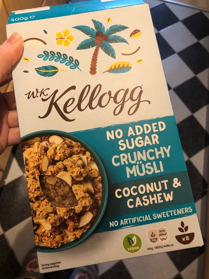 photo of Kellogg No added sugar crunchy muesli shared by @ichkannvegan on  27 Feb 2021 - review