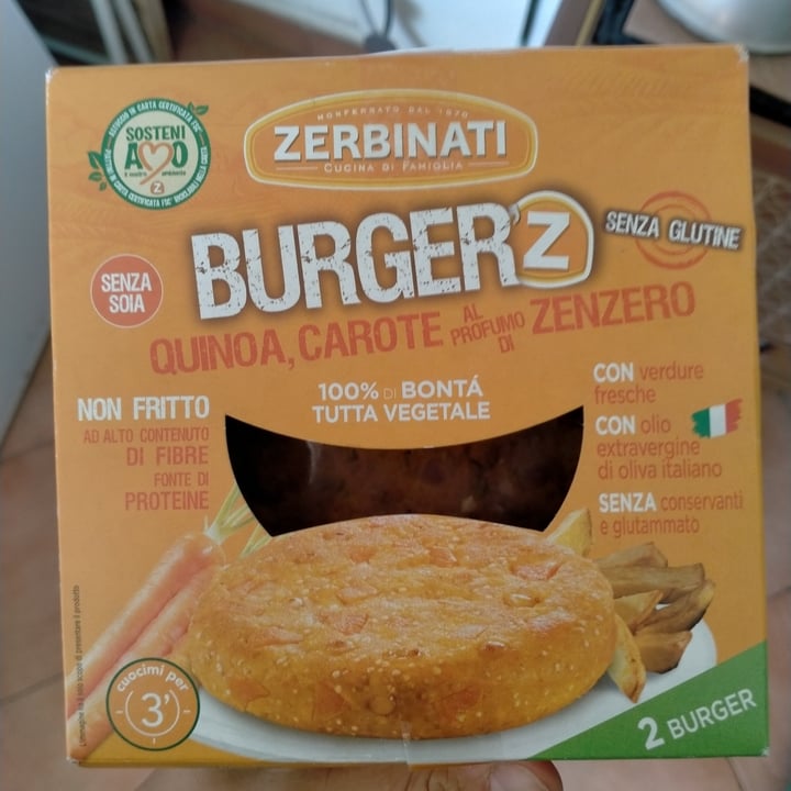 photo of Zerbinati burger quinoa, carote al profumo di zenzero shared by @albaricoque9 on  03 Oct 2022 - review