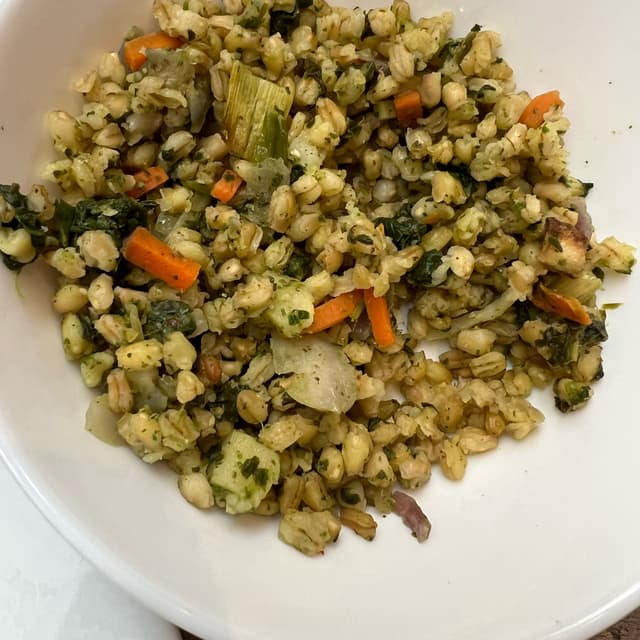 Foto do prato “Cereali con verdure”