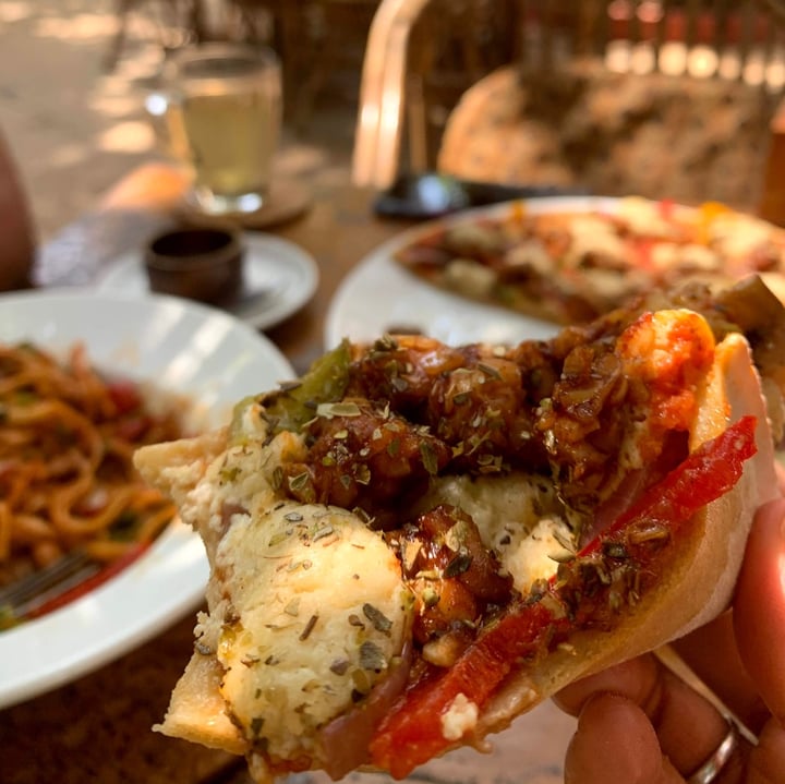 photo of Bean Me Up Restaurant BBQ tempeh Pizza shared by @mitsubishi13 on  13 Jun 2020 - review