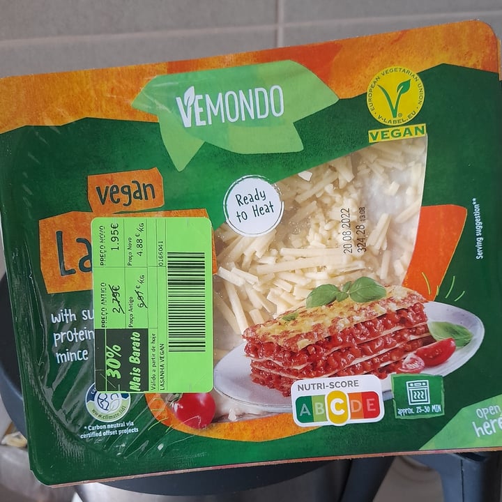 photo of Vemondo  Vegane Lasagne shared by @margaridaferreira on  19 Aug 2022 - review