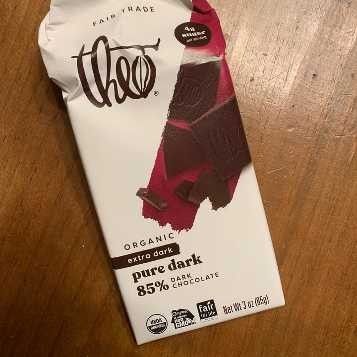 photo of Theo Chocolate Organic Pure Dark 85% Dark Chocolate shared by @rose99 on  19 Nov 2022 - review