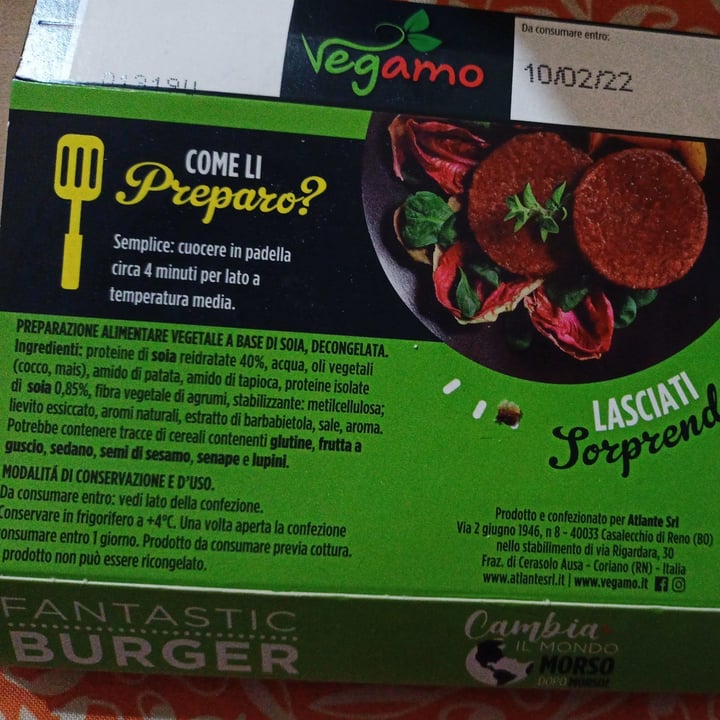 photo of Vegamo Fantastic Burger shared by @marinasacco on  29 Jan 2022 - review